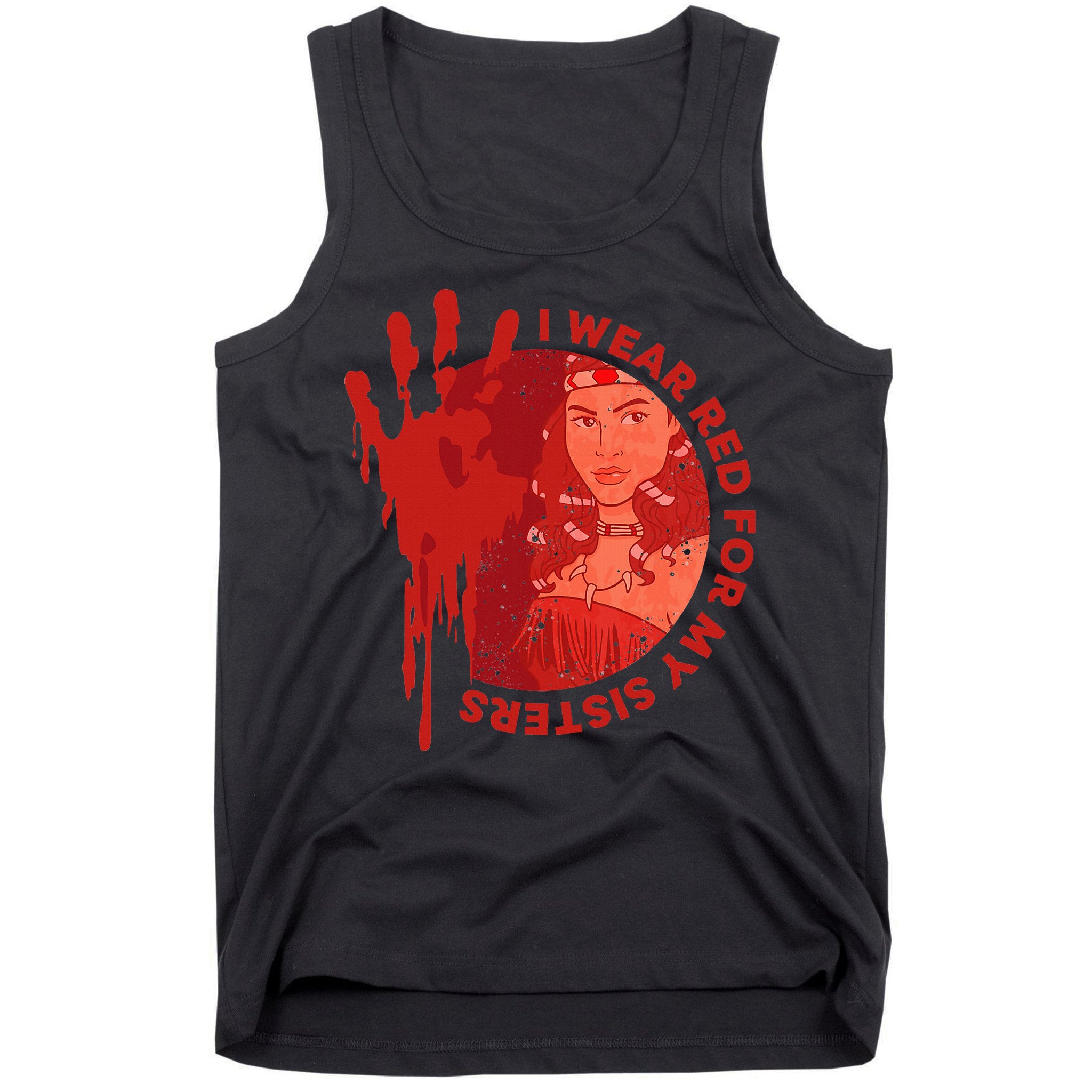 Native America Mmiw Awareness I Wear Red For My Sisters Tank Top