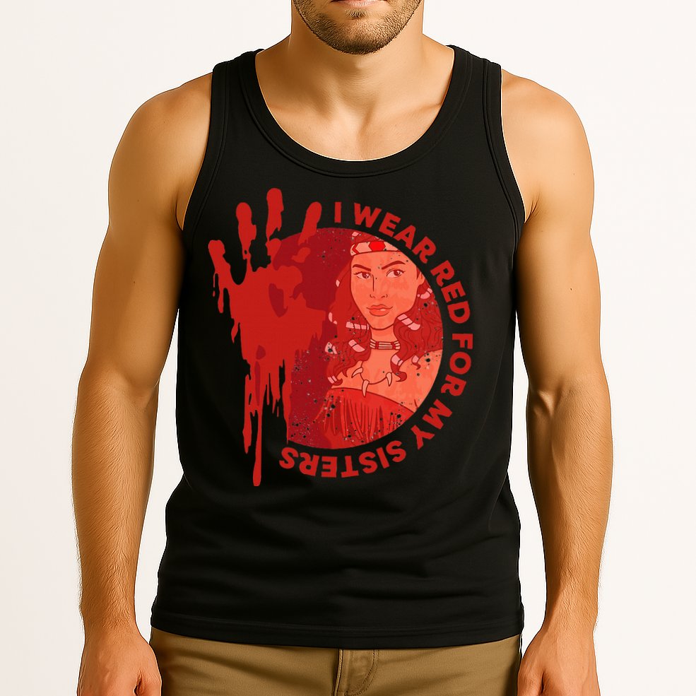 Native America Mmiw Awareness I Wear Red For My Sisters Tank Top