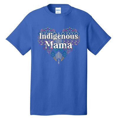 Native American Mom Aztec Heart Indigenous Mama Gift Tall T-Shirt