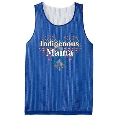 Native American Mom Aztec Heart Indigenous Mama Gift Mesh Reversible Basketball Jersey Tank