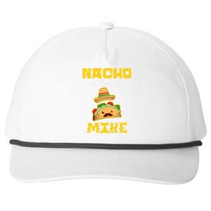 Nacho Average MIKE Custom Name Cinco De Mayo Sombrero  Snapback Five-Panel Rope Hat