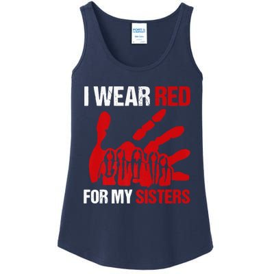 Native America MMIW Awareness I Wear Red For My Sisters Ladies Essential Tank