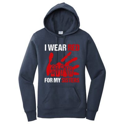 Native America MMIW Awareness I Wear Red For My Sisters Women's Pullover Hoodie