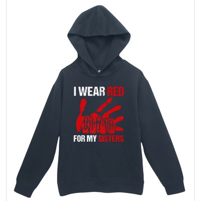 Native America MMIW Awareness I Wear Red For My Sisters Urban Pullover Hoodie