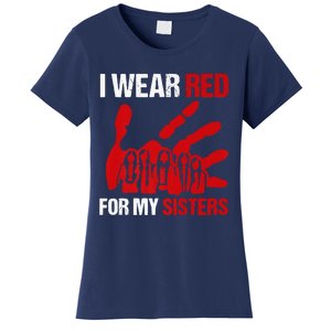 Native America MMIW Awareness I Wear Red For My Sisters Women's T-Shirt