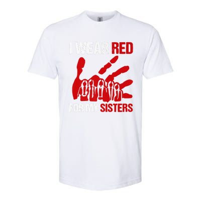 Native America MMIW Awareness I Wear Red For My Sisters Softstyle CVC T-Shirt