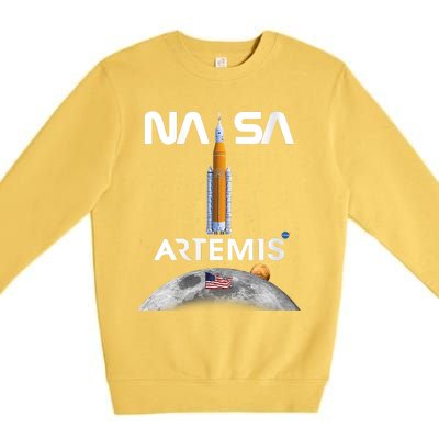 NASA Artemis Mission SLS Worm Insignia Premium Crewneck Sweatshirt