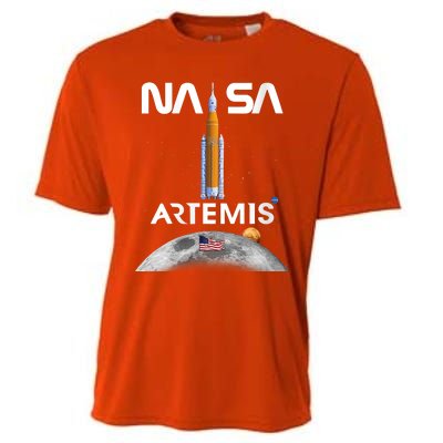 NASA Artemis Mission SLS Worm Insignia Cooling Performance Crew T-Shirt