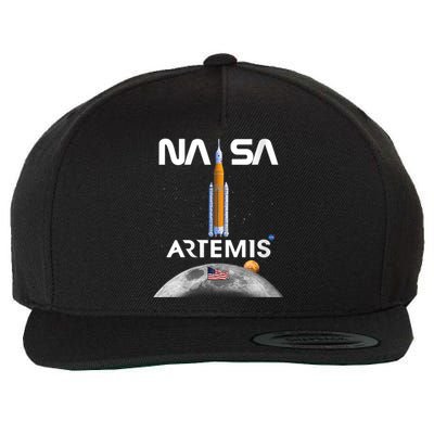 NASA Artemis Mission SLS Worm Insignia Wool Snapback Cap