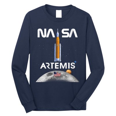 NASA Artemis Mission SLS Worm Insignia Long Sleeve Shirt