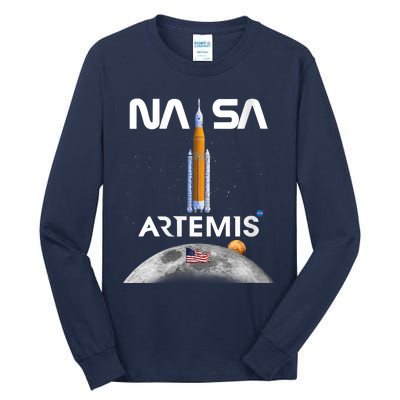 NASA Artemis Mission SLS Worm Insignia Tall Long Sleeve T-Shirt