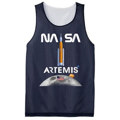 NASA Artemis Mission SLS Worm Insignia Mesh Reversible Basketball Jersey Tank