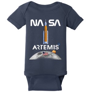 NASA Artemis Mission SLS Worm Insignia Baby Bodysuit