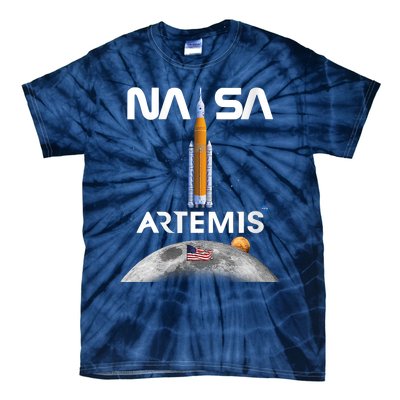 NASA Artemis Mission SLS Worm Insignia Tie-Dye T-Shirt