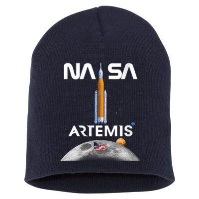 NASA Artemis Mission SLS Worm Insignia Short Acrylic Beanie