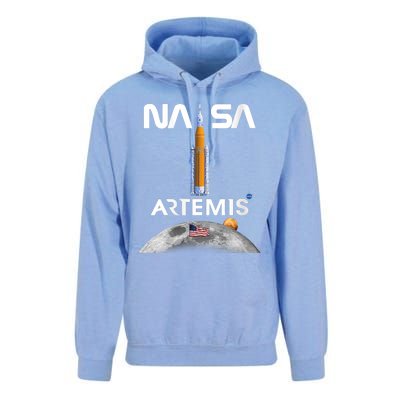 NASA Artemis Mission SLS Worm Insignia Unisex Surf Hoodie