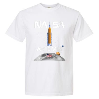 NASA Artemis Mission SLS Worm Insignia Garment-Dyed Heavyweight T-Shirt