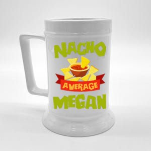 NACHO AVERAGE MEGAN Funny Birthday Personalized Name Gift Beer Stein