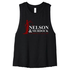 Nelson And Murdock Attorneys At Law Women's Racerback Cropped Tank