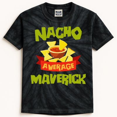 NACHO AVERAGE MAVERICK Funny Birthday Personalized Name Gift Kids Tie-Dye T-Shirt