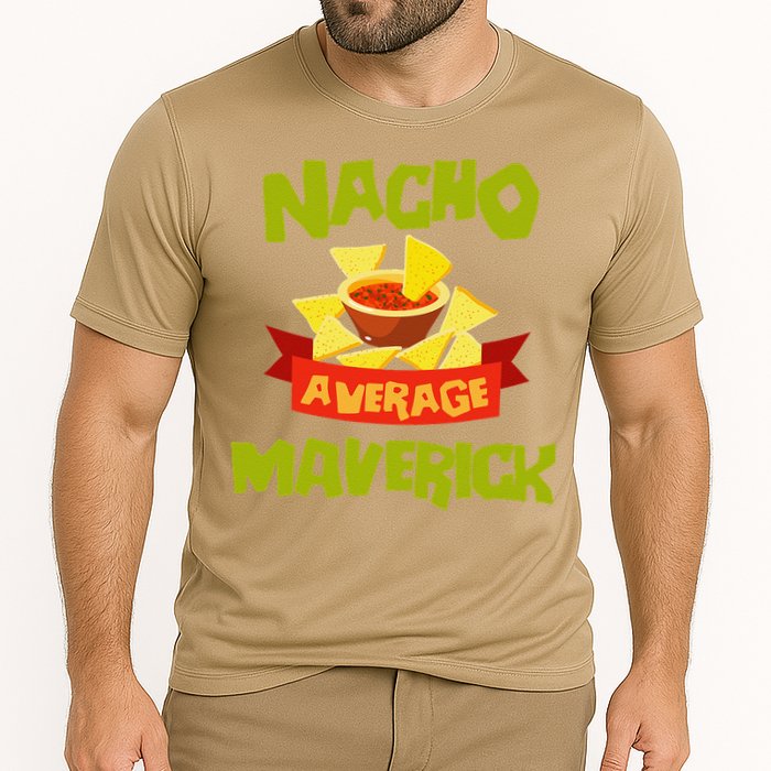 NACHO AVERAGE MAVERICK Funny Birthday Personalized Name Gift Cooling Performance Crew T-Shirt