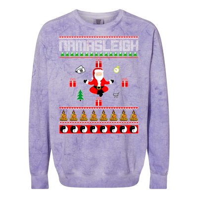 Namasleigh Ugly Christmas Colorblast Crewneck Sweatshirt