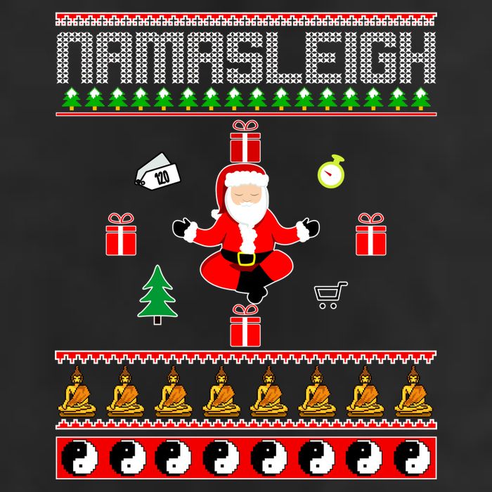 Namasleigh Ugly Christmas 7 Panel Mesh Trucker Snapback Hat