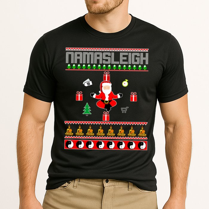 Namasleigh Ugly Christmas Cooling Performance Crew T-Shirt