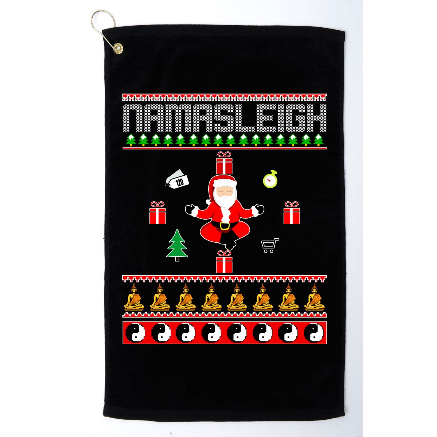 Namasleigh Ugly Christmas Golf Towel