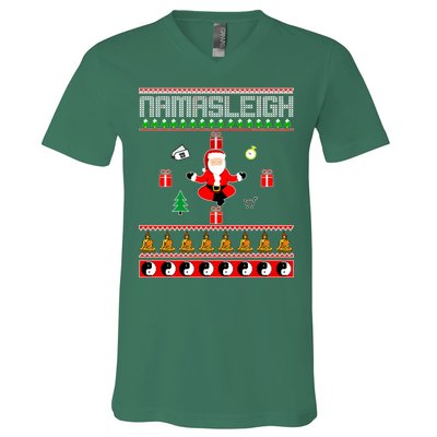 Namasleigh Ugly Christmas V-Neck T-Shirt