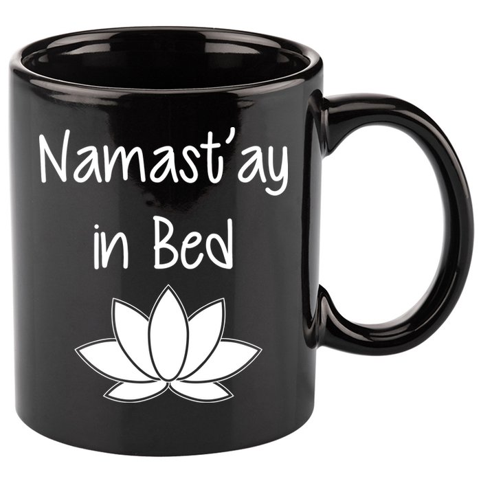 Namastay In Bed 11oz C Handle Ceramic Mug