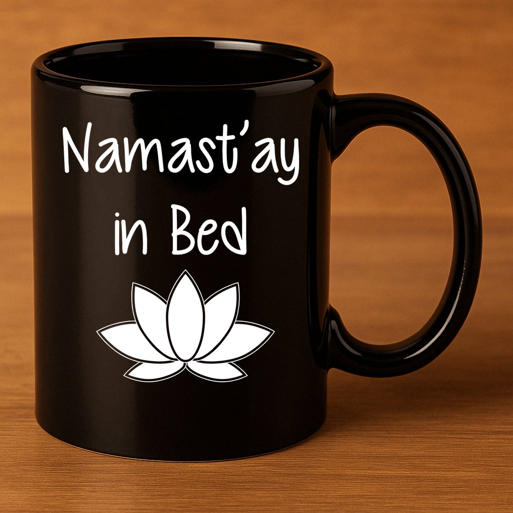 Namastay In Bed 11oz C Handle Ceramic Mug