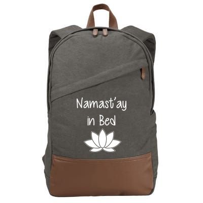 Namastay In Bed Cotton Canvas Backpack