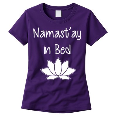 Namastay In Bed Womens T-Shirt