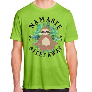 Namaste 6 Feet Away Meditating Sloth Adult ChromaSoft Performance T-Shirt