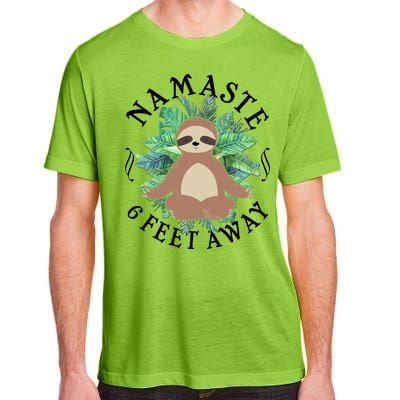 Namaste 6 Feet Away Meditating Sloth Adult ChromaSoft Performance T-Shirt