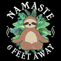Namaste 6 Feet Away Meditating Sloth Impact Tech Backpack