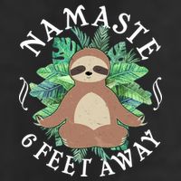 Namaste 6 Feet Away Meditating Sloth Adult Drive Performance Visor