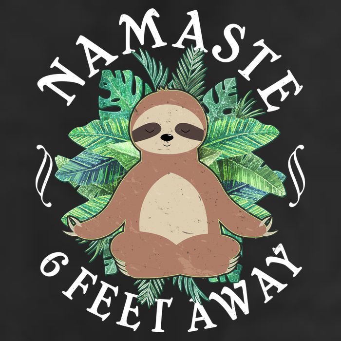 Namaste 6 Feet Away Meditating Sloth Adult Drive Performance Visor