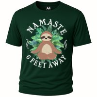 Namaste 6 Feet Away Meditating Sloth Cooling Performance Crew T-Shirt