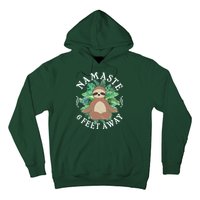 Namaste 6 Feet Away Meditating Sloth Hoodie