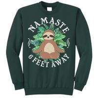 Namaste 6 Feet Away Meditating Sloth Sweatshirt