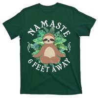 Namaste 6 Feet Away Meditating Sloth T-Shirt