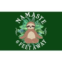 Namaste 6 Feet Away Meditating Sloth Bumper Sticker