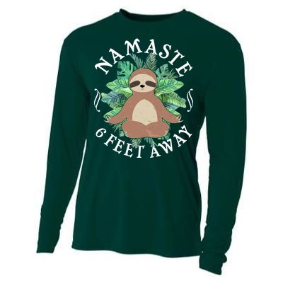 Namaste 6 Feet Away Meditating Sloth Cooling Performance Long Sleeve Crew