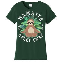 Namaste 6 Feet Away Meditating Sloth Women's T-Shirt