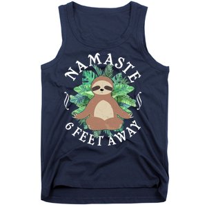 Namaste 6 Feet Away Meditating Sloth Tank Top