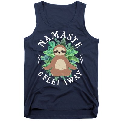 Namaste 6 Feet Away Meditating Sloth Tank Top