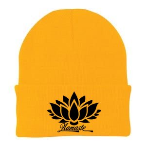 Namaste Lotus Knit Cap Winter Beanie