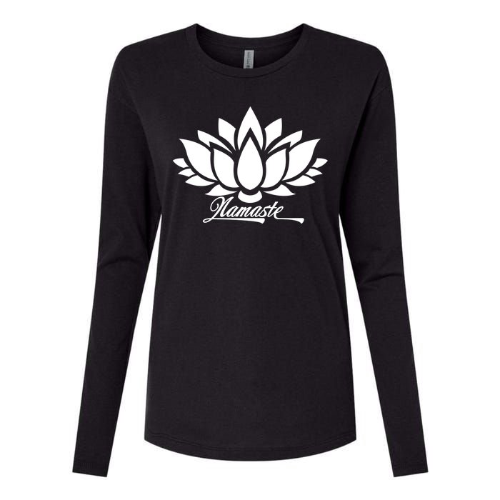 Namaste Lotus Womens Cotton Relaxed Long Sleeve T-Shirt